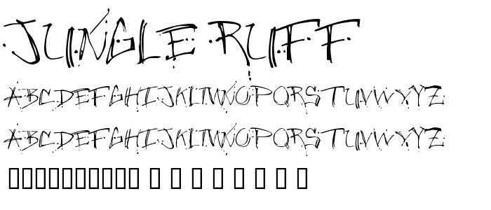 Jungle Ruff font